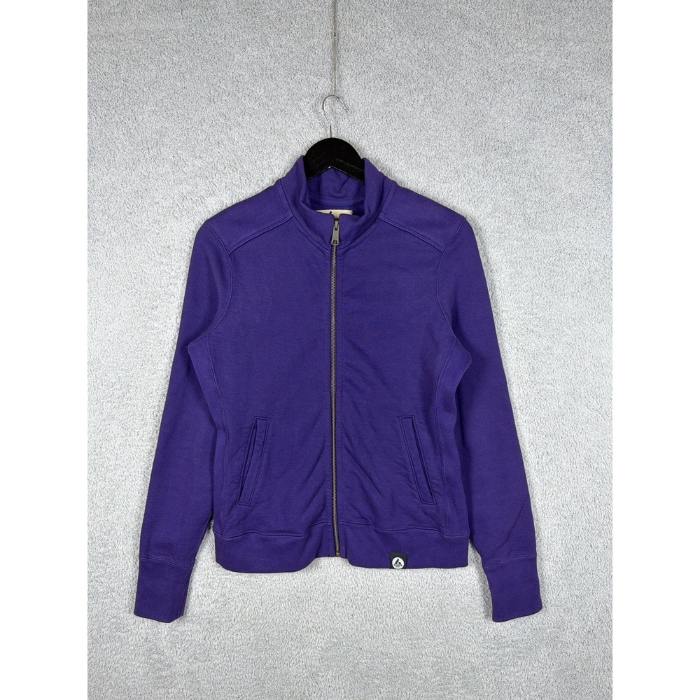 American Giant Jacket Womens M Purple Full Zip Cotton Made In USA Sweatshirt
